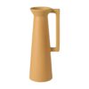 Tall Mustard Ceramic Vase with Handle