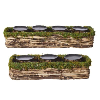 Bark and Moss Candleholder