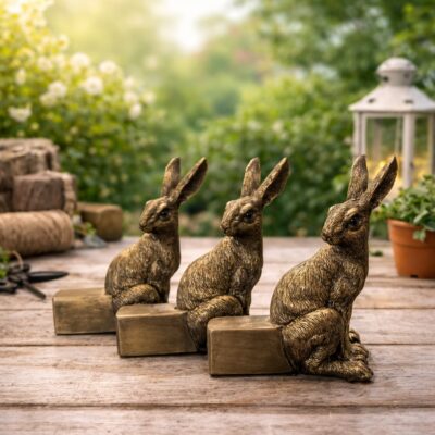Set of Three Hare Plant Stands